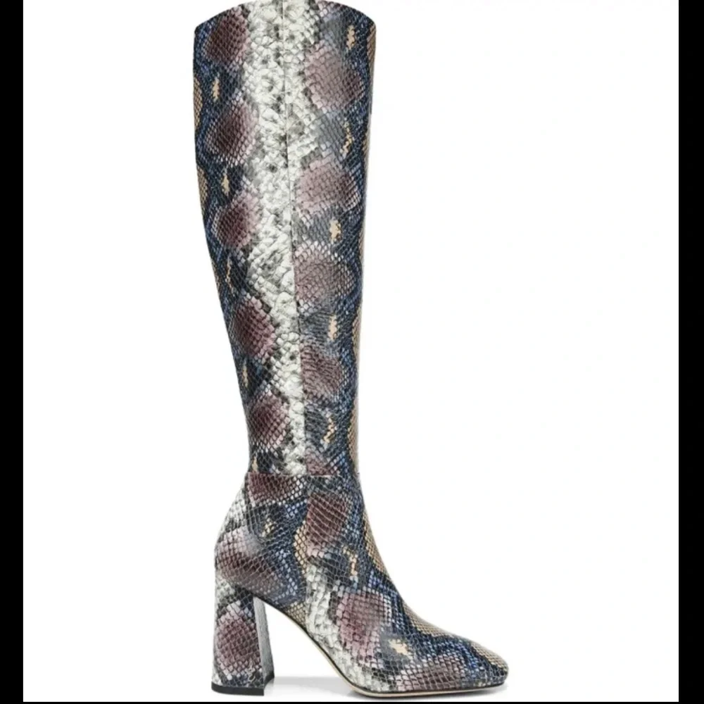 NWT SAM EDELMAN snake print Clarem boots - Picture 2 of 15
